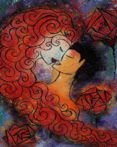 Three Roses Kiss by Wolff Bowden